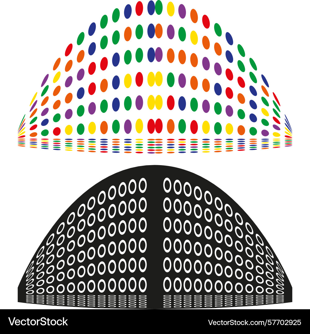 Dome structure pattern geometric grid design Dome structure pattern geometric grid design vector image