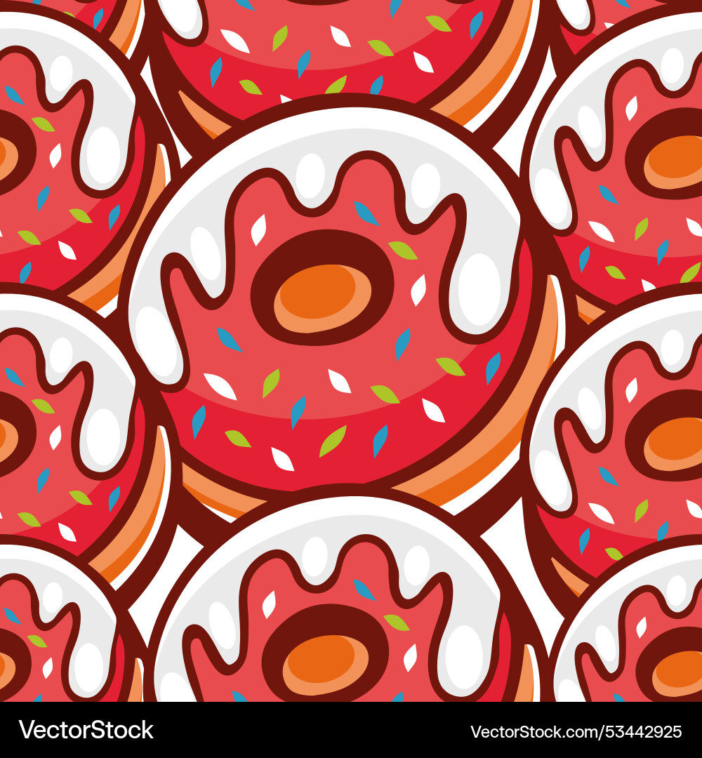 Donut pattern Donut pattern vector image