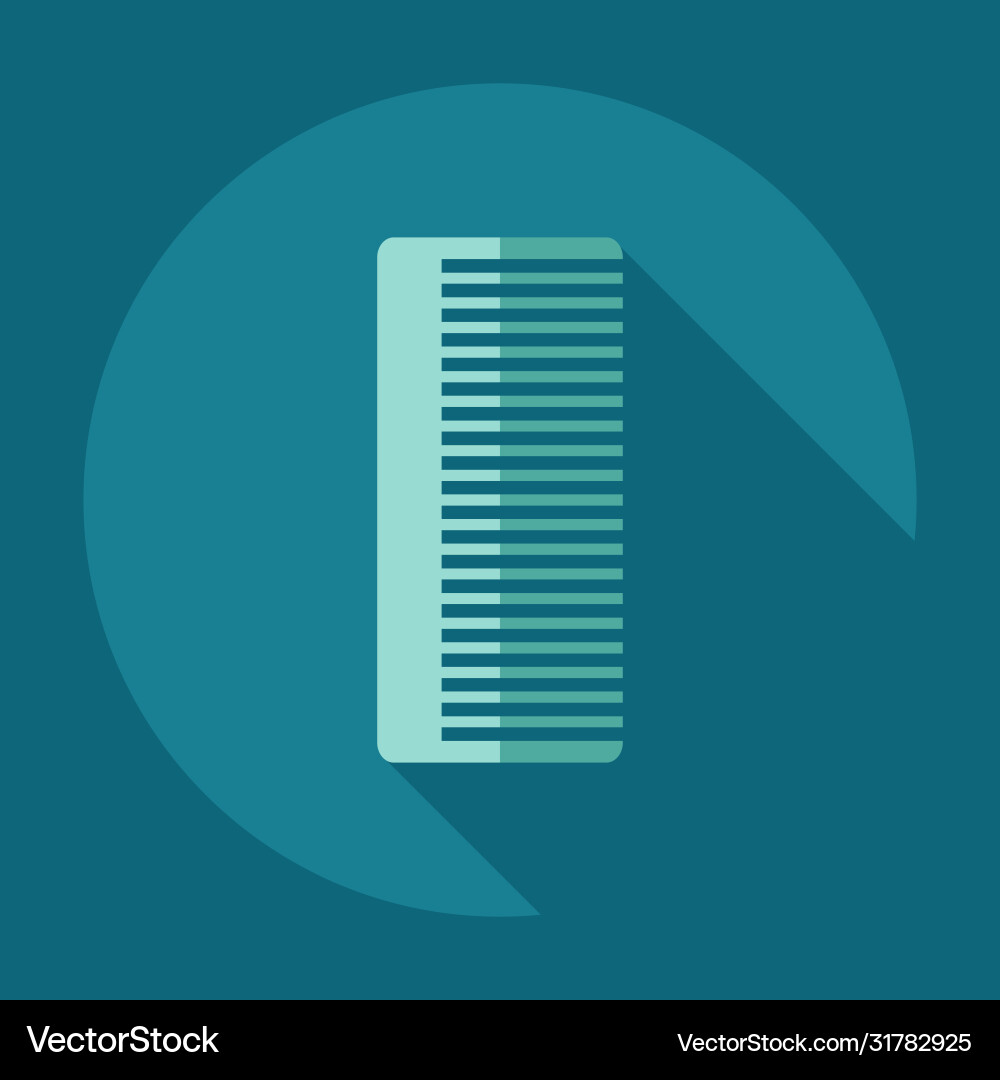 Flat modern design with shadow icons comb vector image
