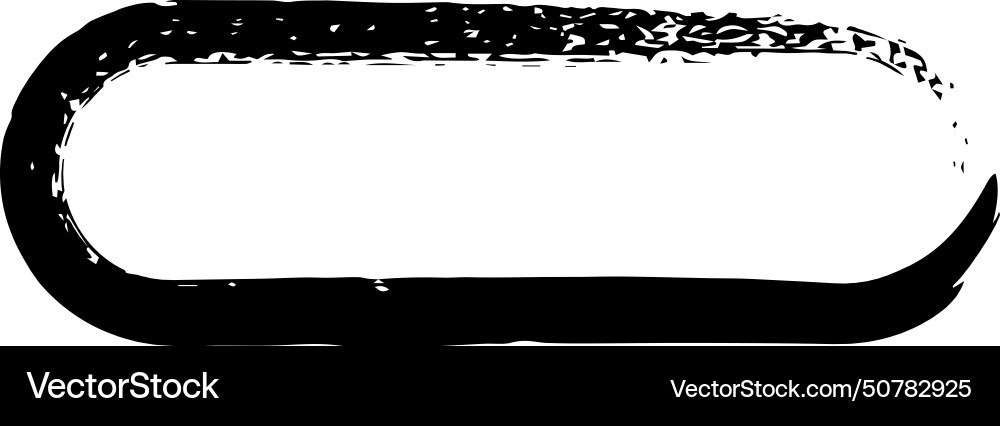 Frame curved rectangle elongated texture element Frame curved rectangle elongated texture element vector image