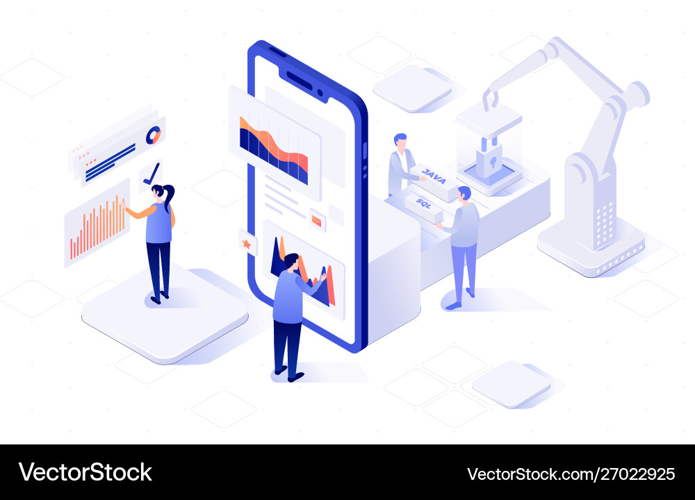 Front-End App Development vector image