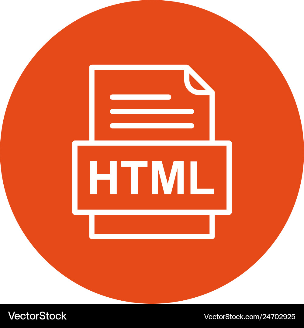 Html Datei Dokument Symbol Vektorbild