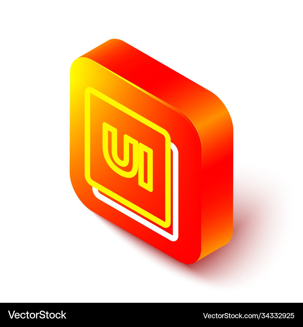 Isometric line ui or ux design icon isolated Isometric line ui or ux design icon isolated vector image