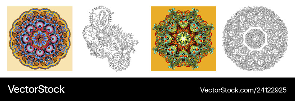 Kreis Spitze Ornament rund Ornament geometrische Kreis Spitze Ornament rund Ornament geometrische vektorbild