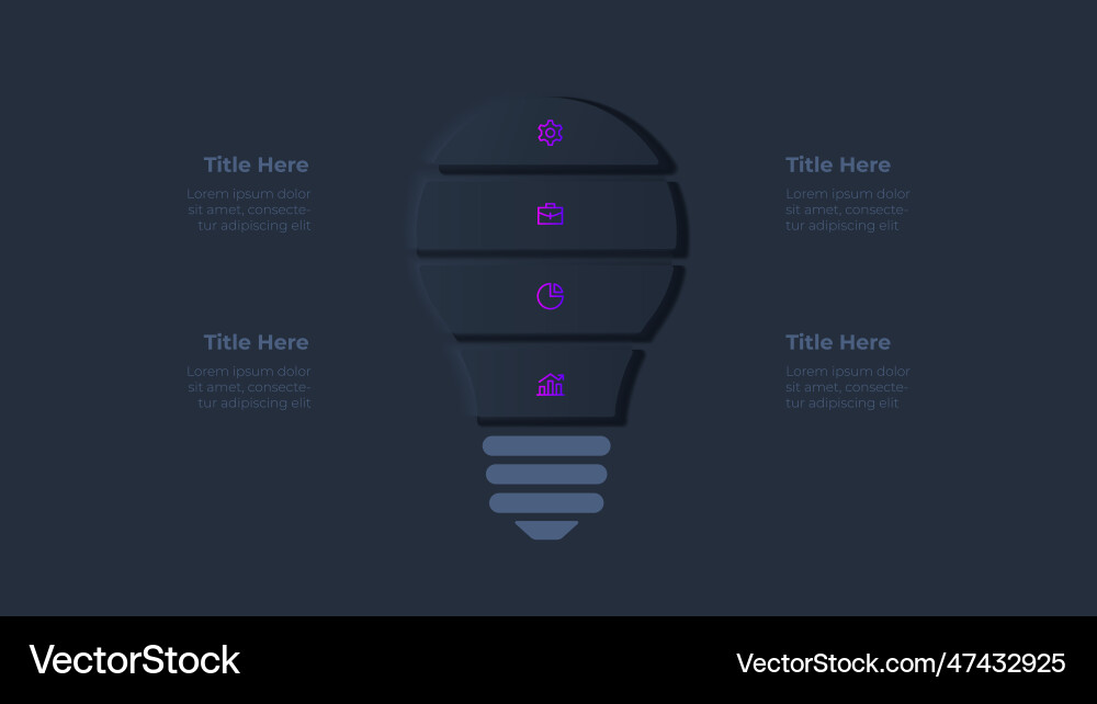 Light bulb in neomorphism style startup Light bulb in neomorphism style startup Vector Image