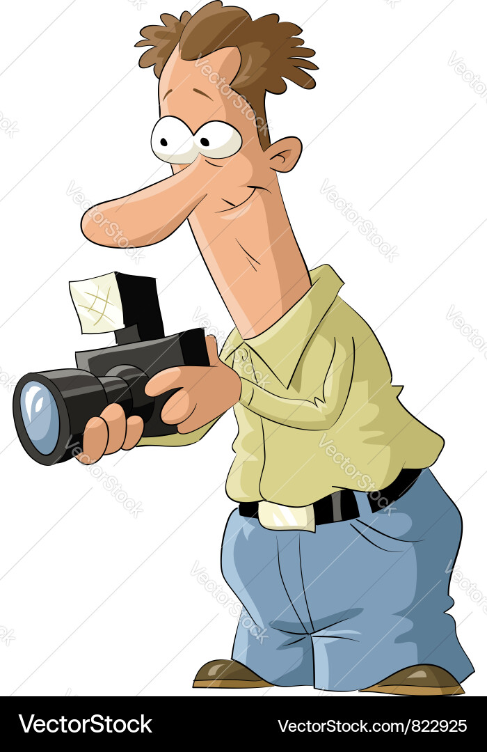 Man with Camera Vector Image