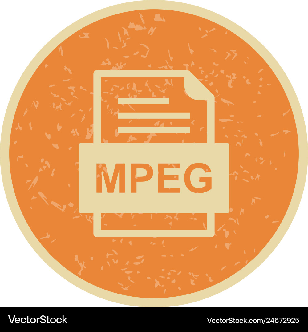 Mpeg file document icon Vector Image