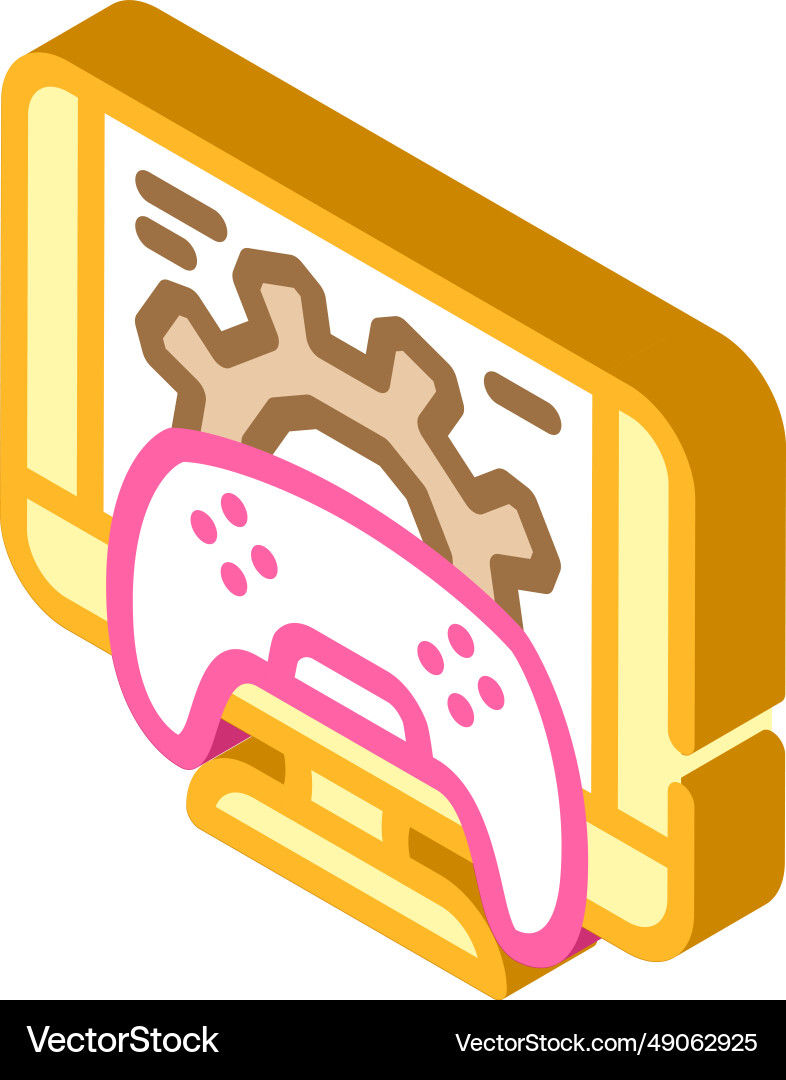 Optimization game development isometric icon vector image