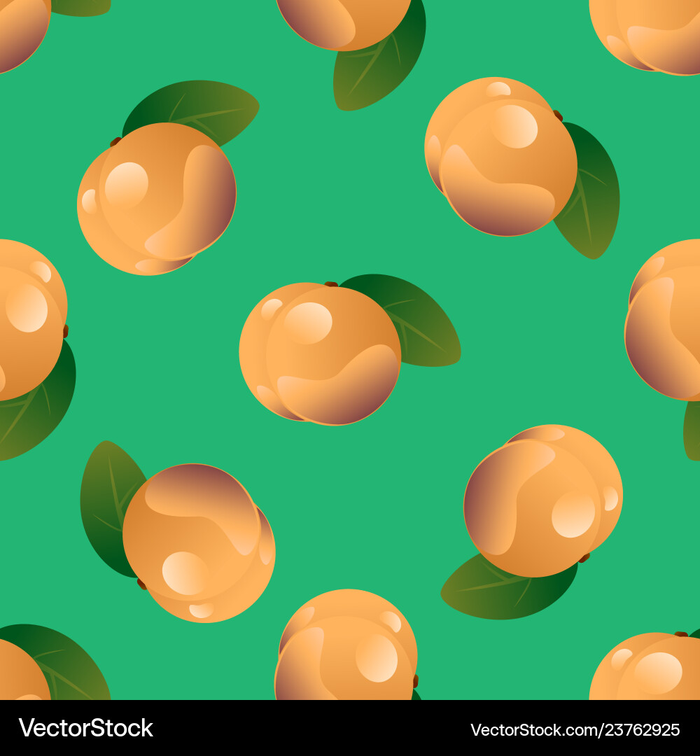 Peach seamless pattern Peach seamless pattern vector image