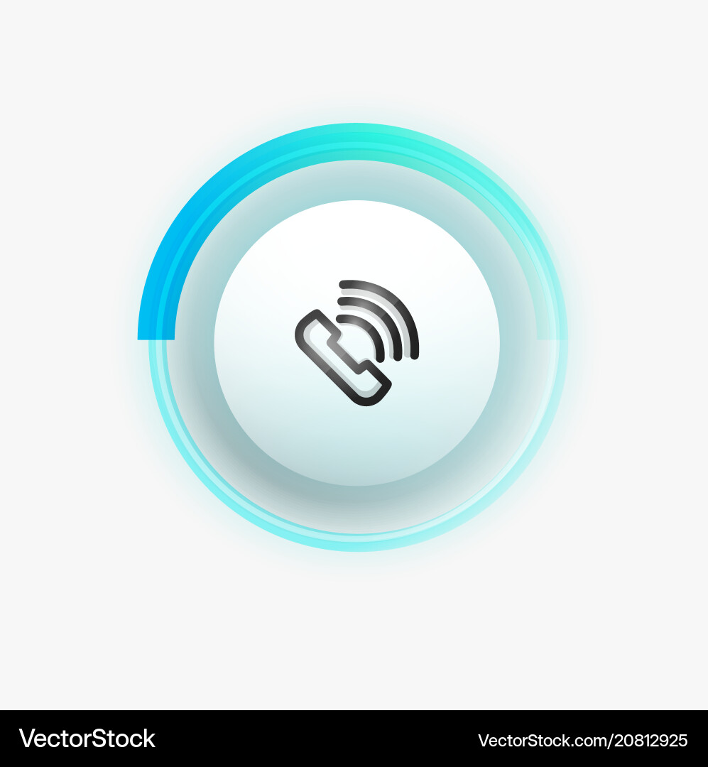 Phone button call support idea Vector Image