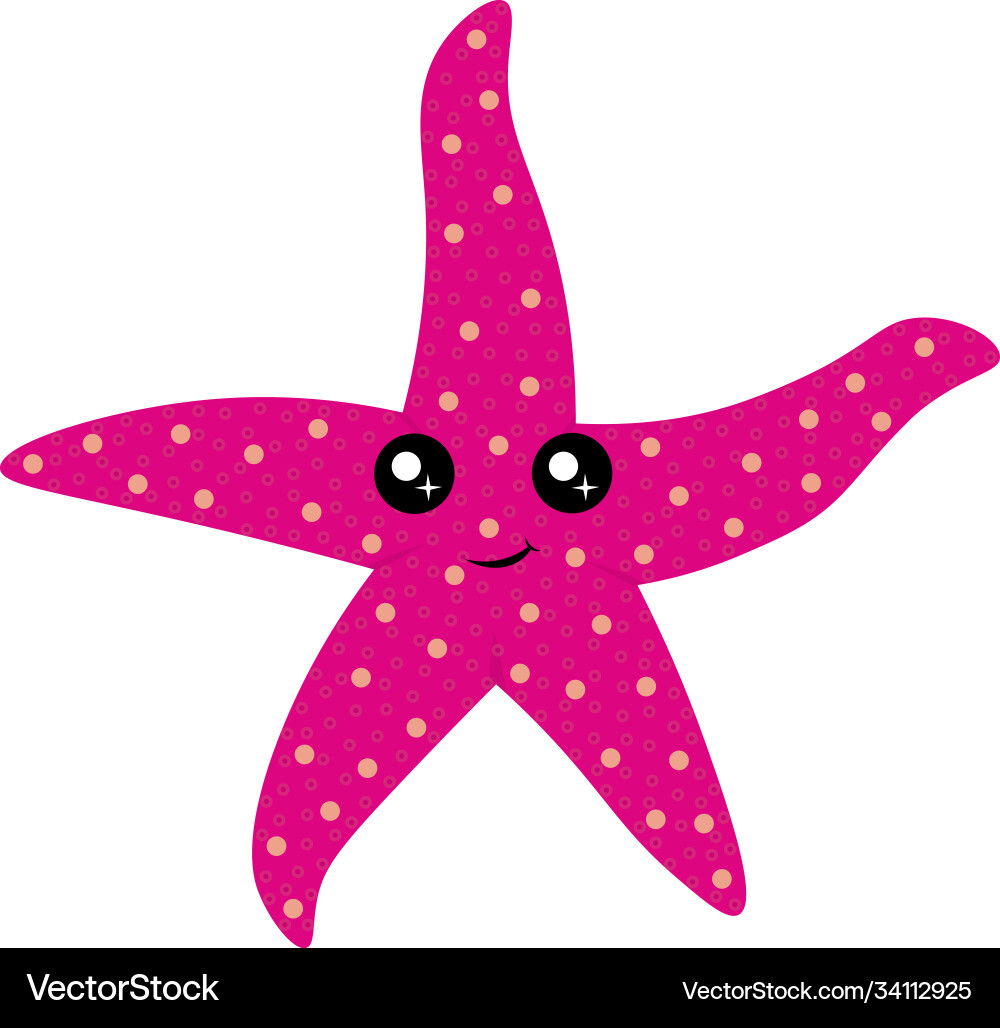 Pink starfish Royalty Free Vector Image - VectorStock
