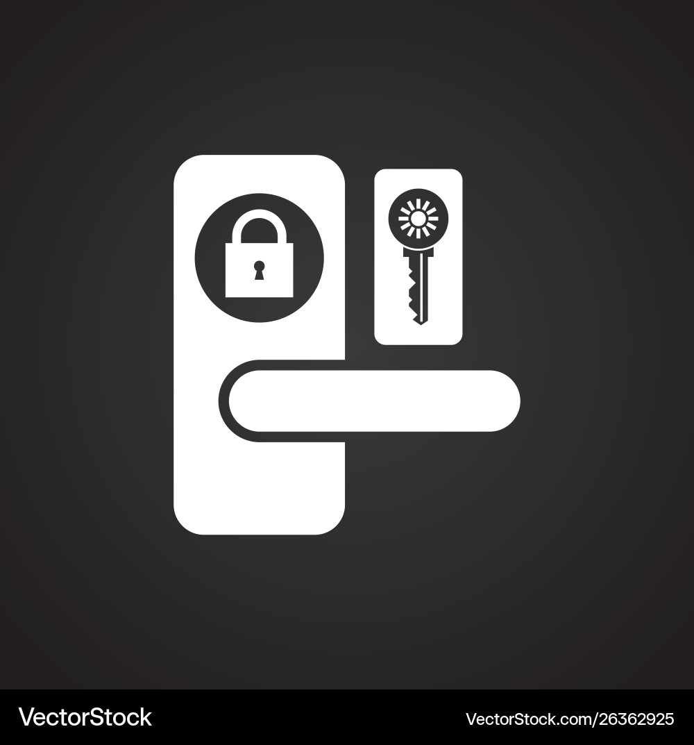 Smart lock icon on background for graphic and web vector image