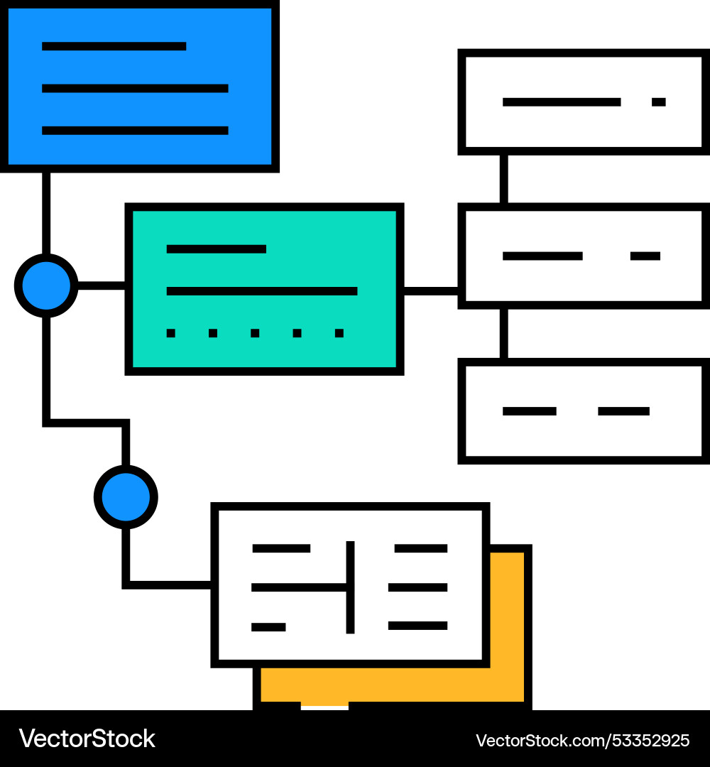 Uml diagrams analyst icon color vector image