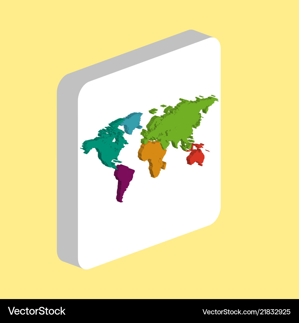 World map computer symbol World map computer symbol vector image