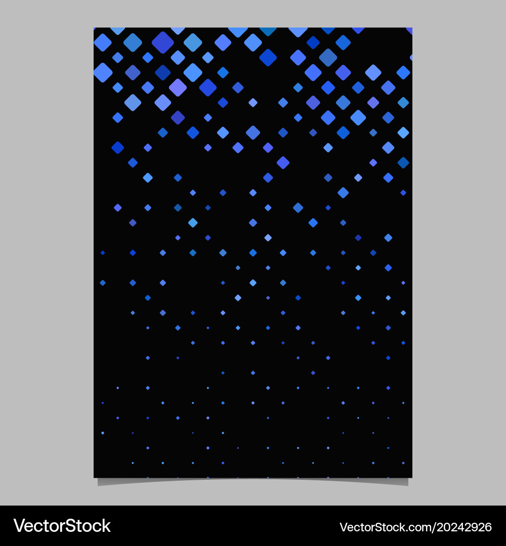 Abstract digital diagonal square pattern poster vector image