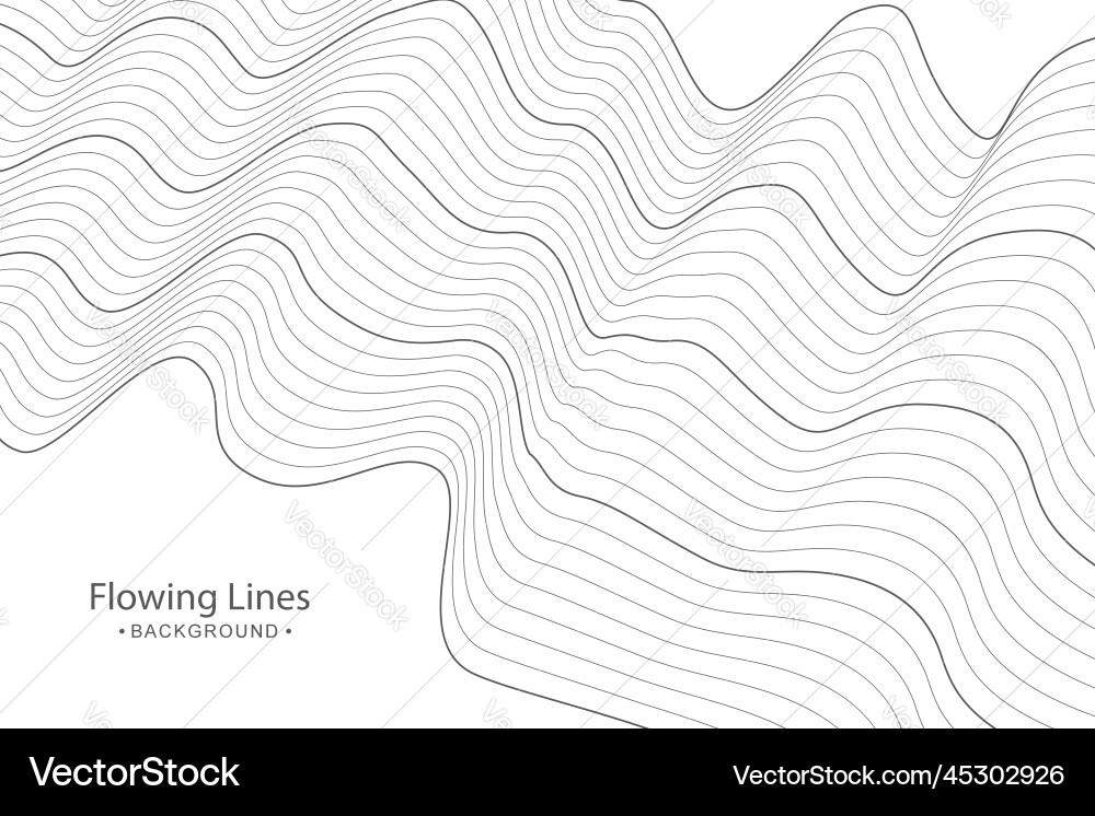 Abstract dynamic wavy lines background vector image