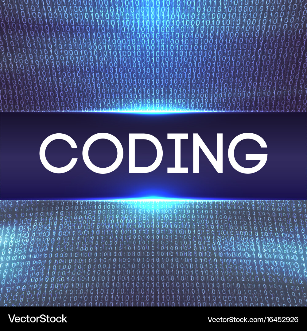 Abstract Technology Code Background vector image