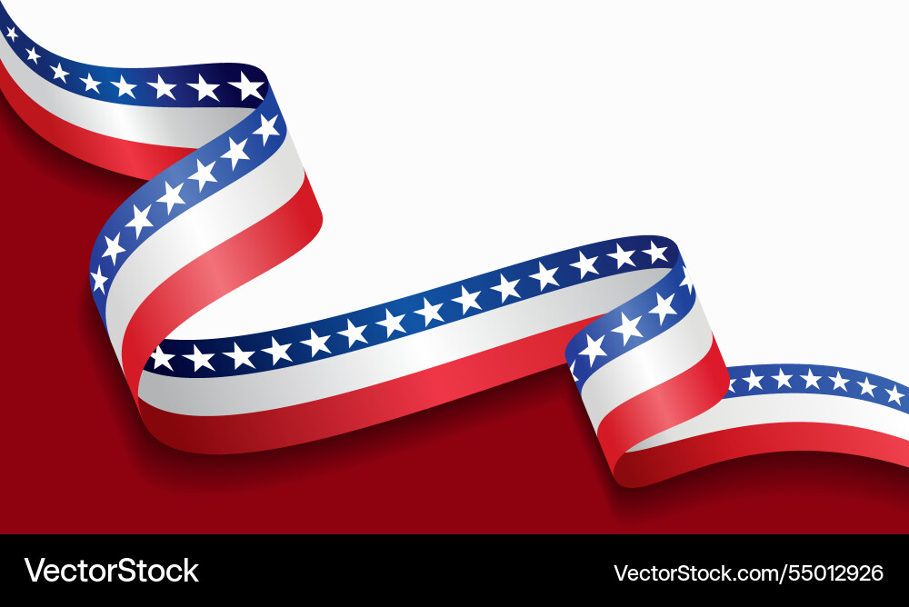 American flag wavy abstract background American flag wavy abstract background vector image