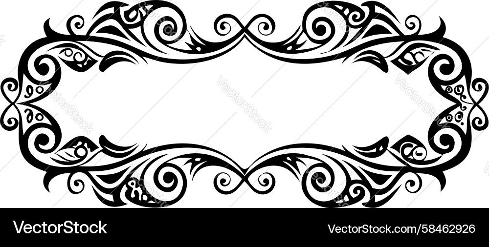 Elegant Scroll Frame Border Vector Image