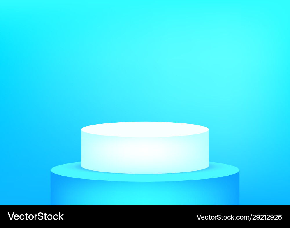 Empty podium studio blue background for product Empty podium studio blue background for product vector image