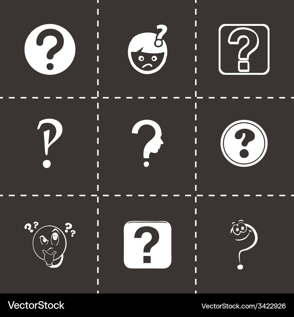 Faq icons set Vector Image