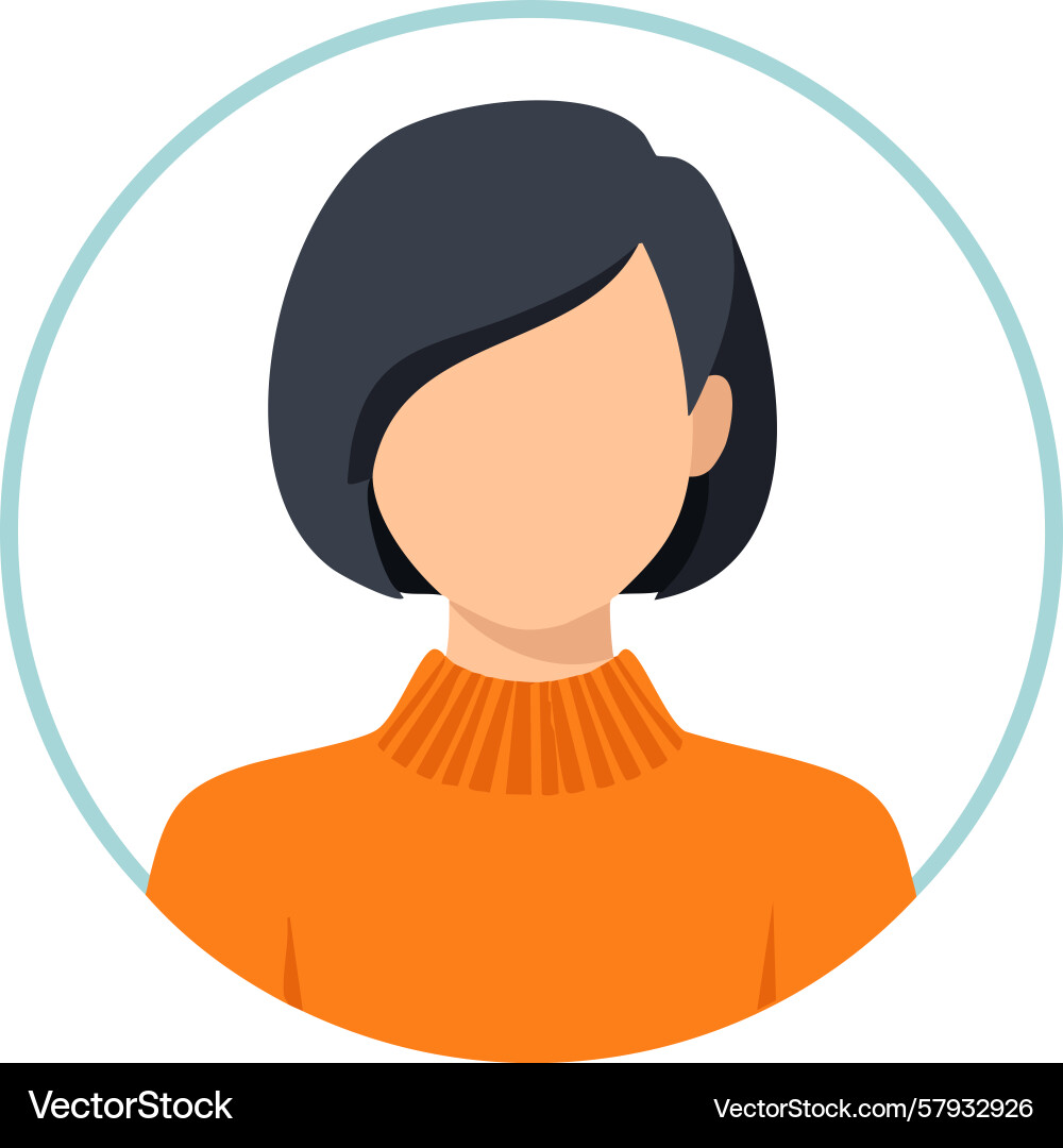 Flat design user icon figure with short slightly Vector Image