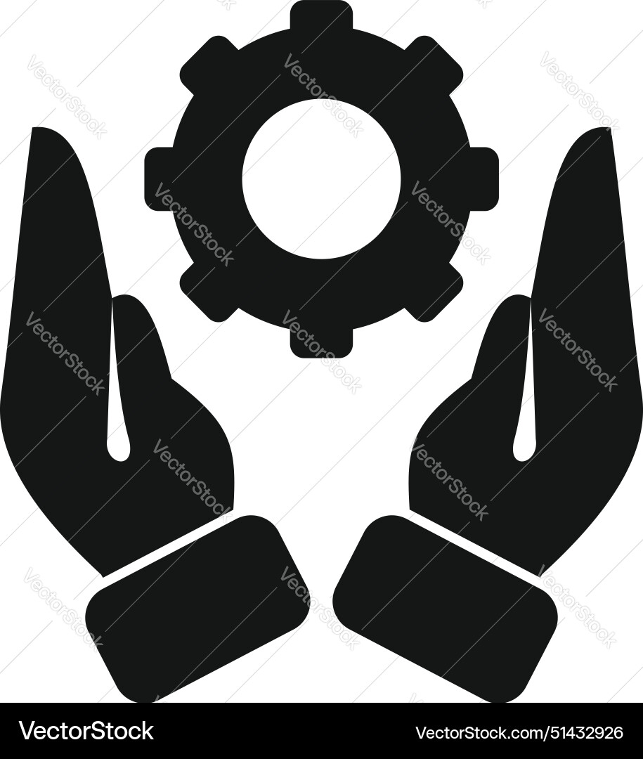 Graphic symbolizing support care and maintenance Vector Image