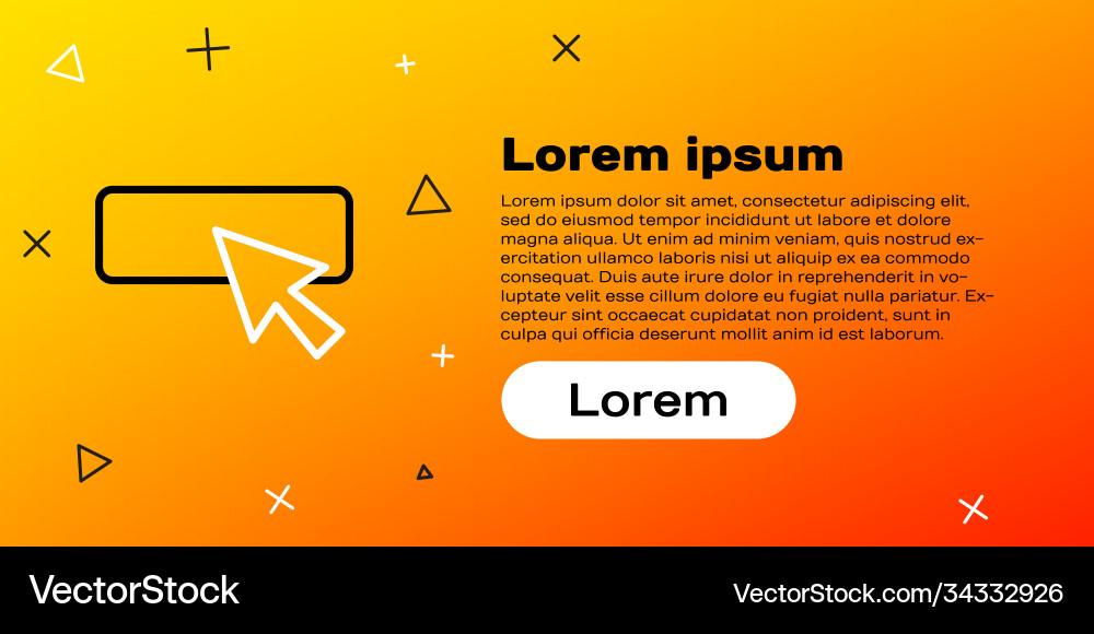 Line ui or ux design icon isolated on yellow Vector Image