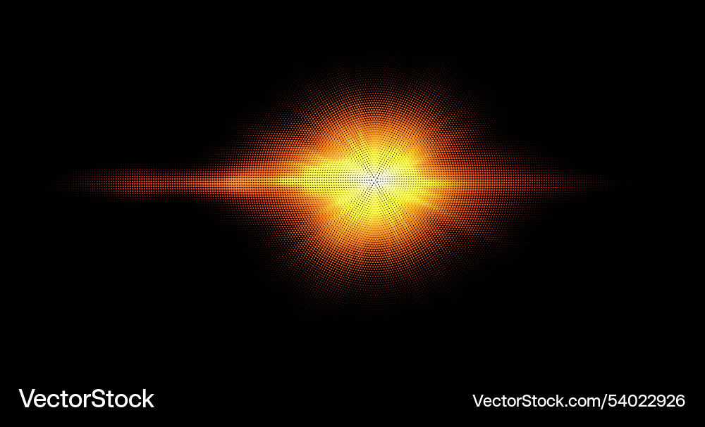 Mosaic image of light source from hexagons Mosaic image of light source from hexagons vector image