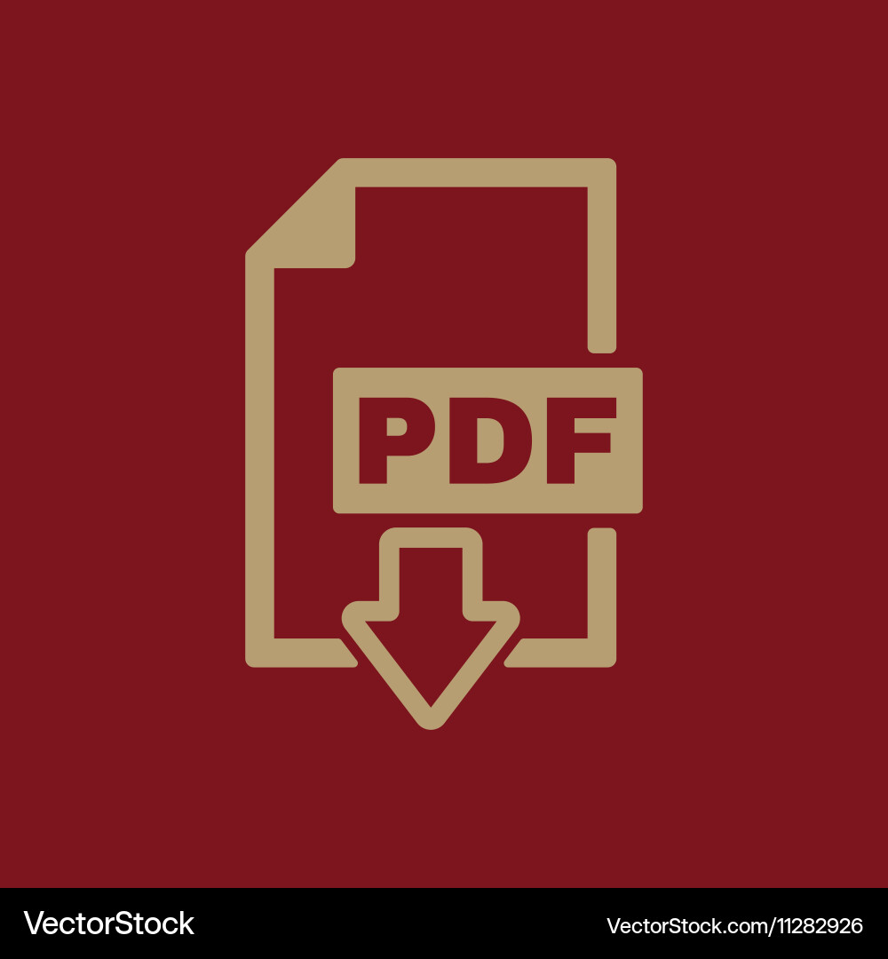 Pdf icon file format symbol flat Vector Image