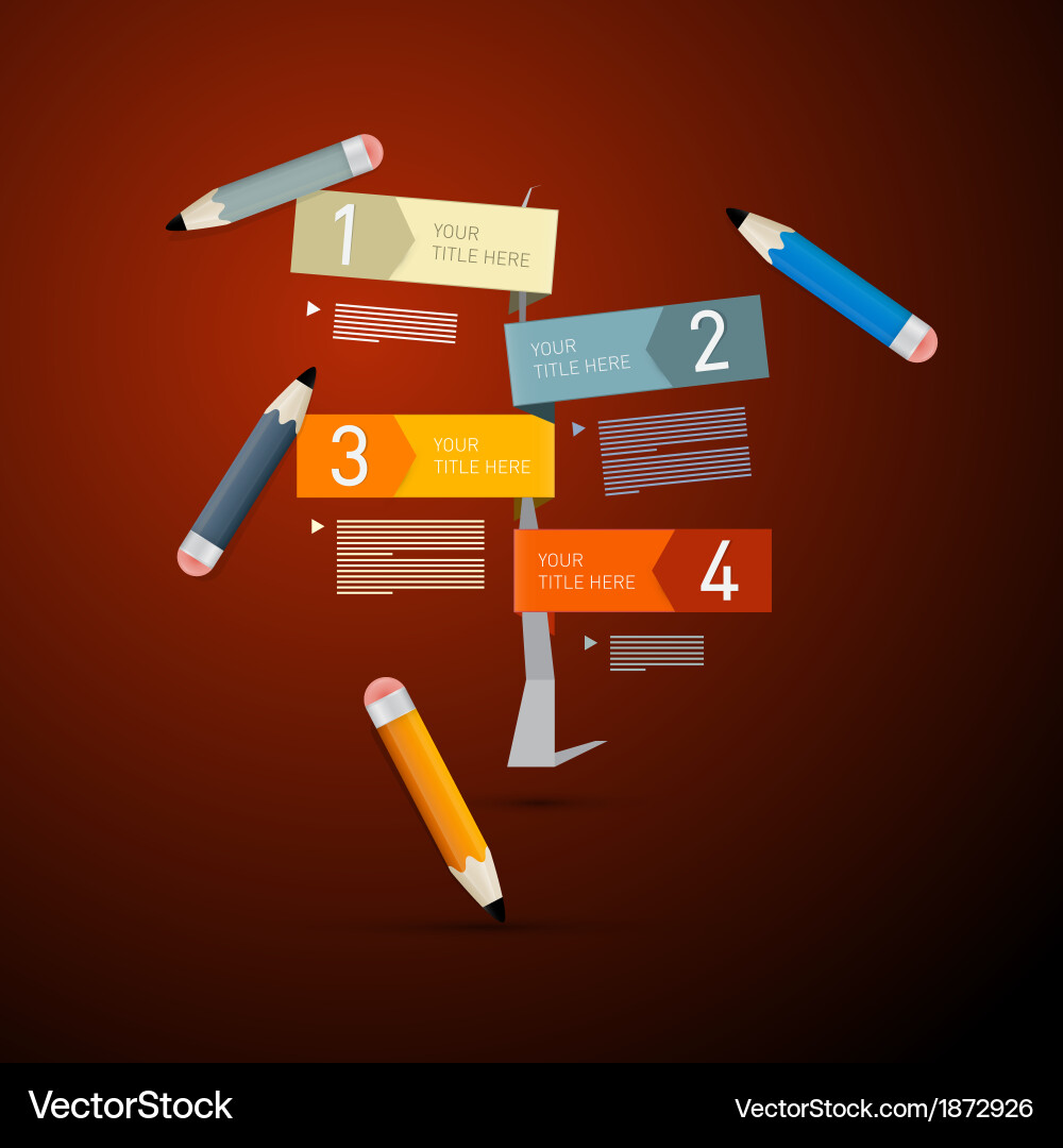 Progress steps for tutorial infographics Vector Image