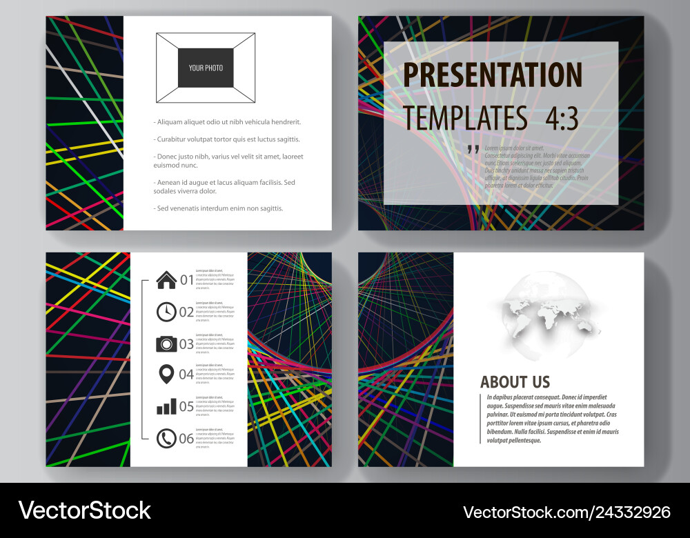Set of business templates for presentation slides Set of business templates for presentation slides vector image