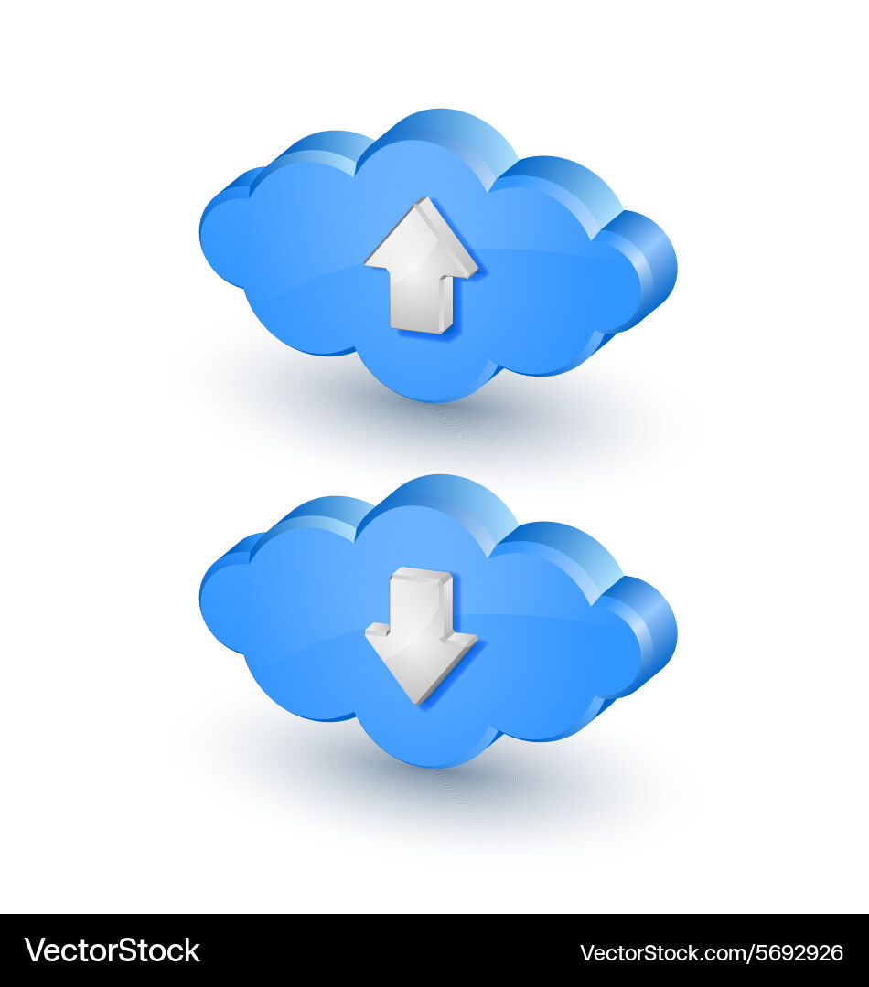 Up and down clouds Vector Image