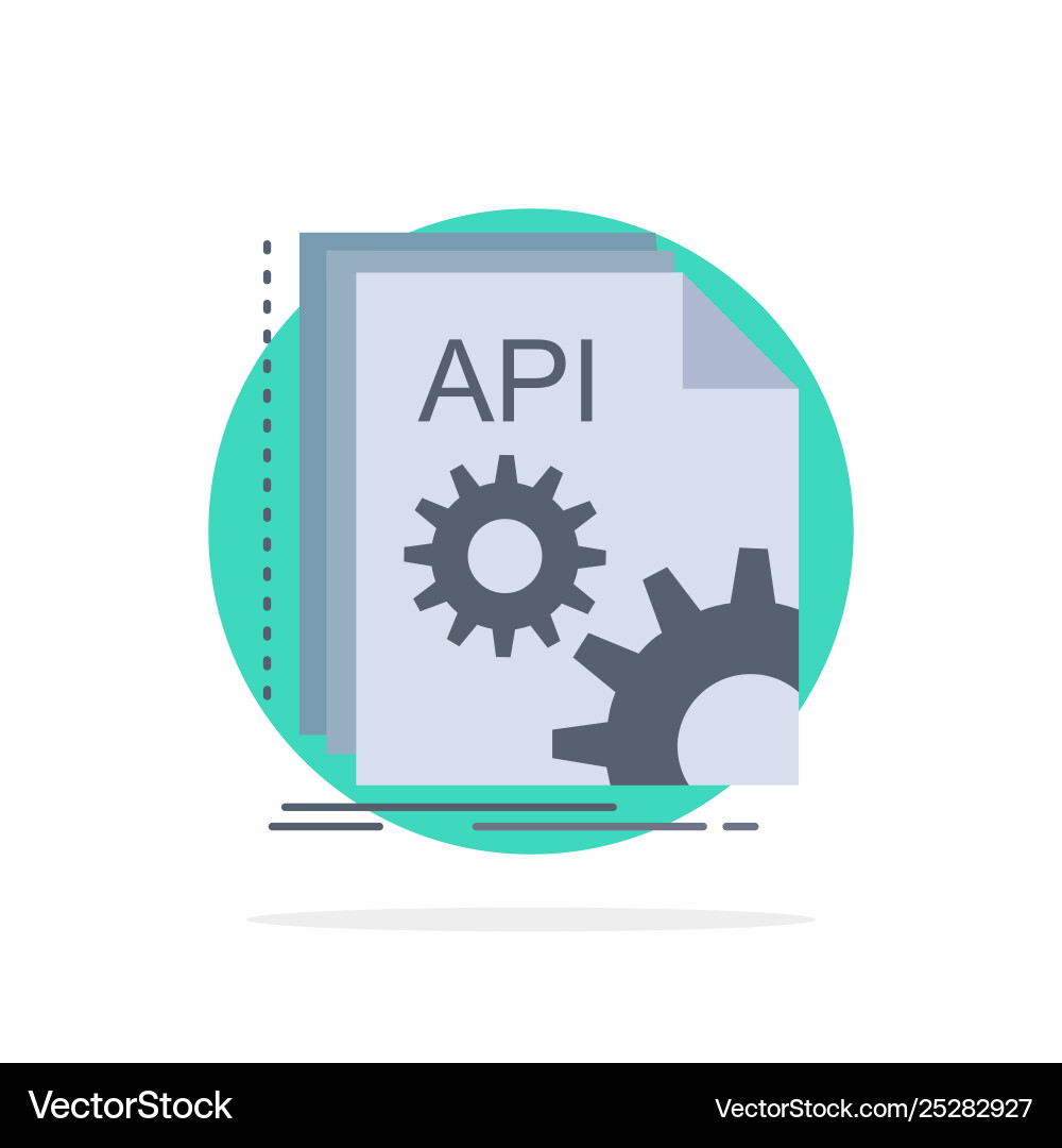 Api app coding developer software flat color icon Api app coding developer software flat color icon vector image