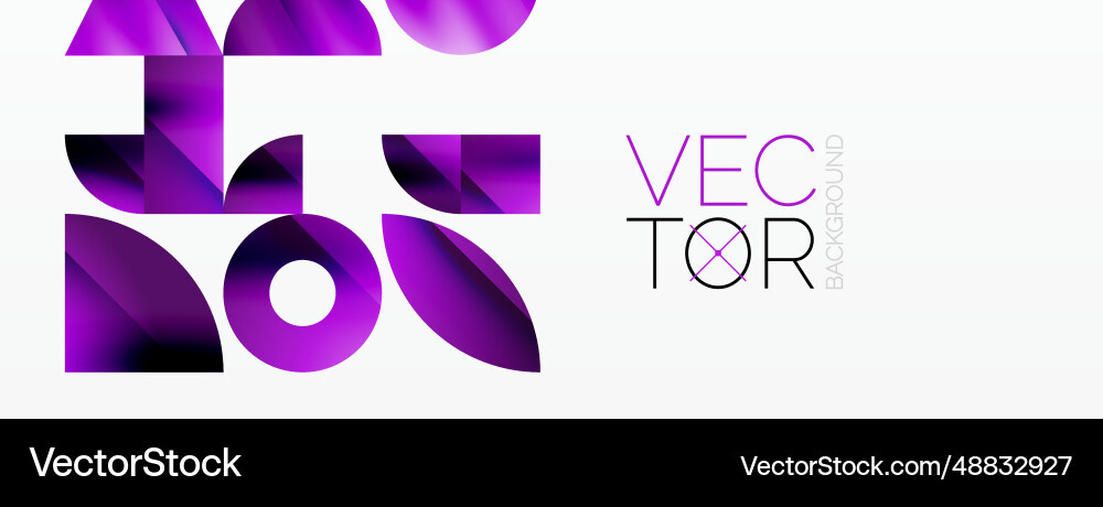 Assorted geometric shapes unite in a minimalistic Assorted geometric shapes unite in a minimalistic vector image
