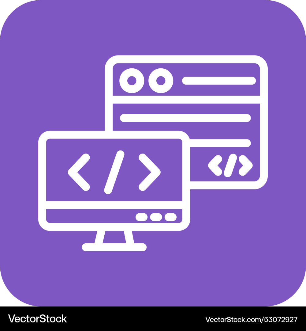 Backend icon design vector image