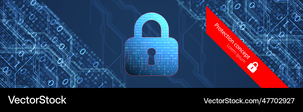 Data security cyber or information privacy Data security cyber or information privacy vector image