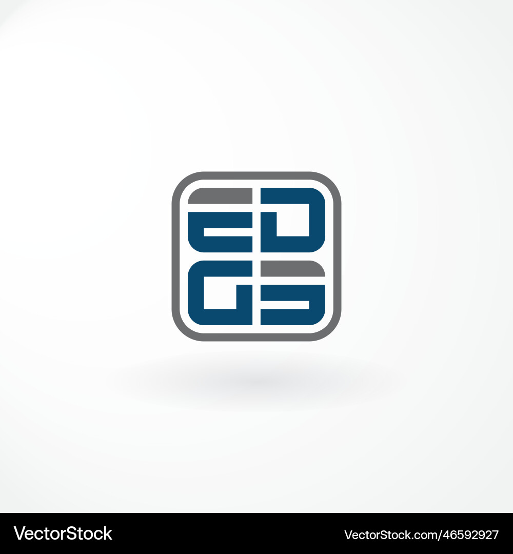 Design with letters edge customized and line Design with letters edge customized and line Vector Image