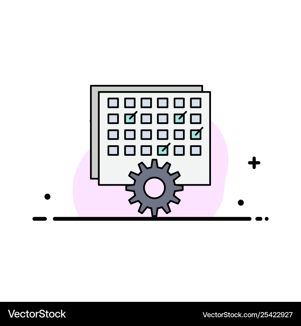 Event management processing schedule timing flat Vector Image