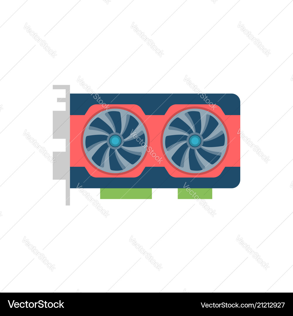 GPU Icon - Computer Hardware vector image