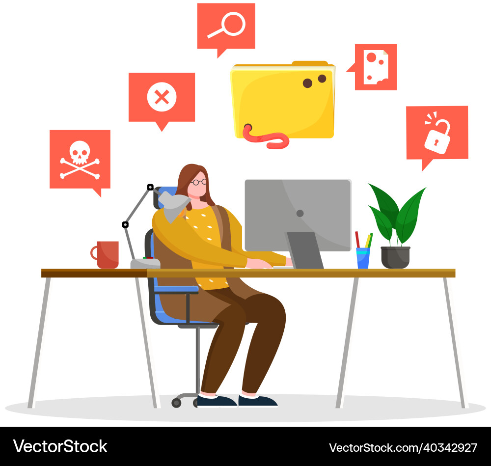 Hacker attack breaks into computer cyber Hacker attack breaks into computer cyber vector image