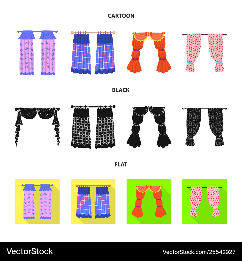 Isolated object curtains and drapes icon Vector Image
