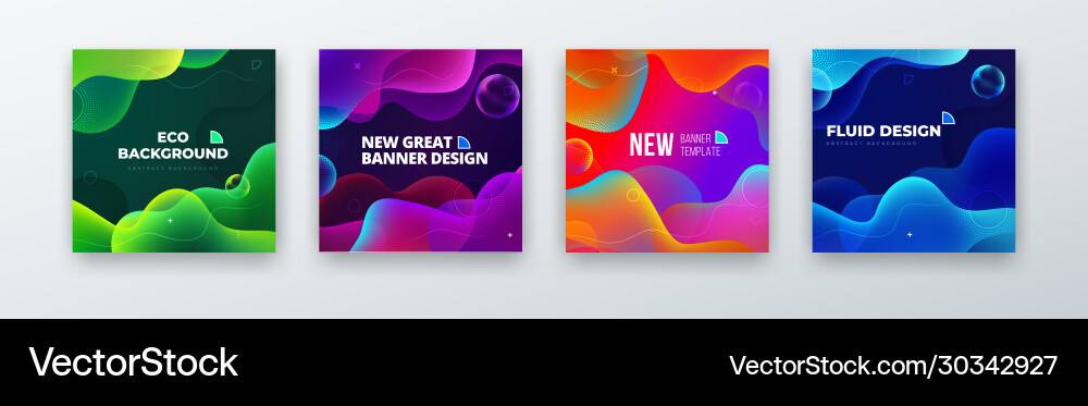 Liquid color background design fluid gradient Vector Image