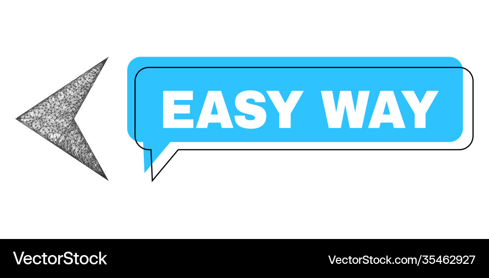 Misplaced easy way conversation frame and net Misplaced easy way conversation frame and net vector image