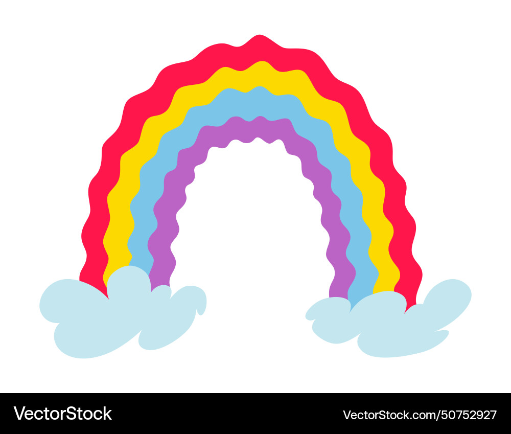 Niedlicher Cartoon Regenbogen mit Himmel bedruckbare Poster Niedlicher Cartoon Regenbogen mit Himmel bedruckbare Poster vektorbild