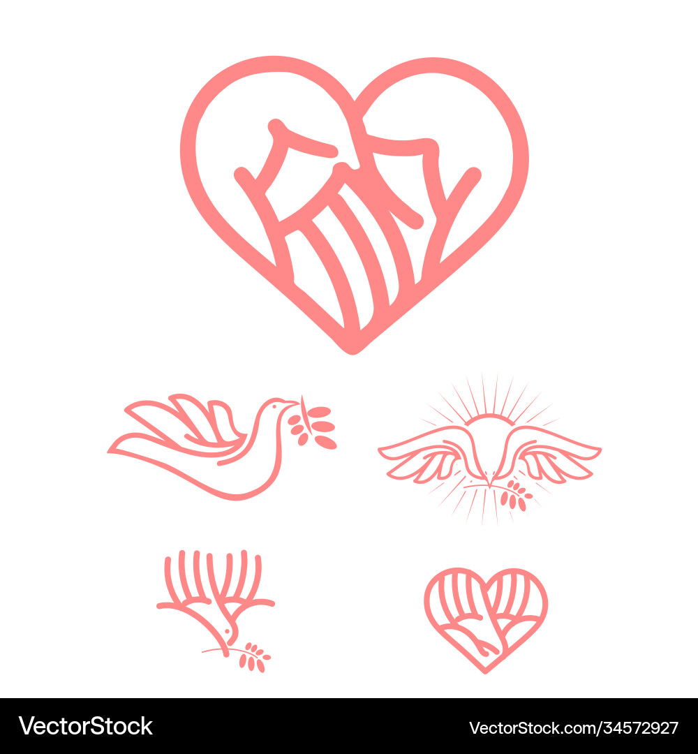 Pflege und Liebe Symbol Set Pflege und Liebe Symbol Set vektorbild