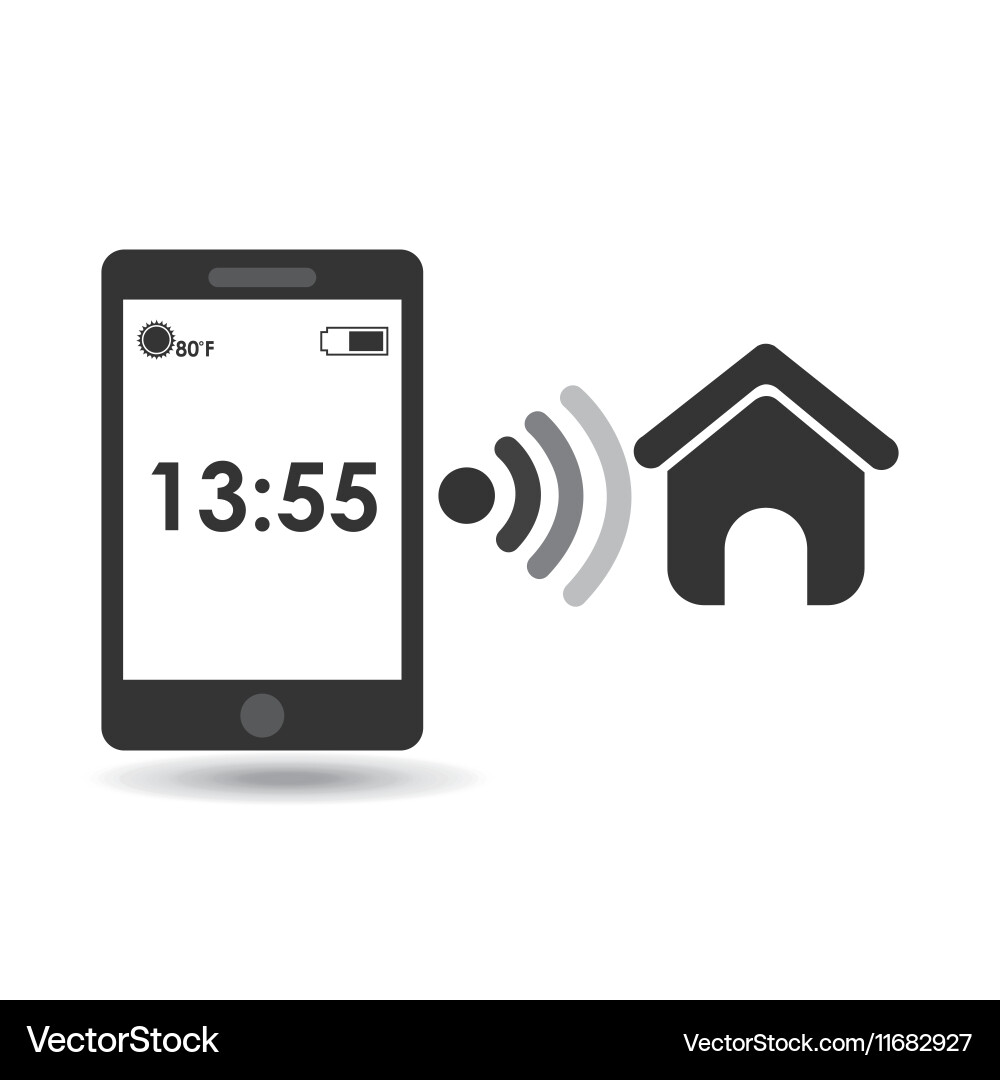 Smartphone display web page connection media vector image