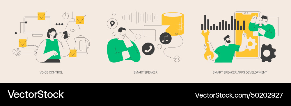Speech recognition technology abstract concept Speech recognition technology abstract concept vector image