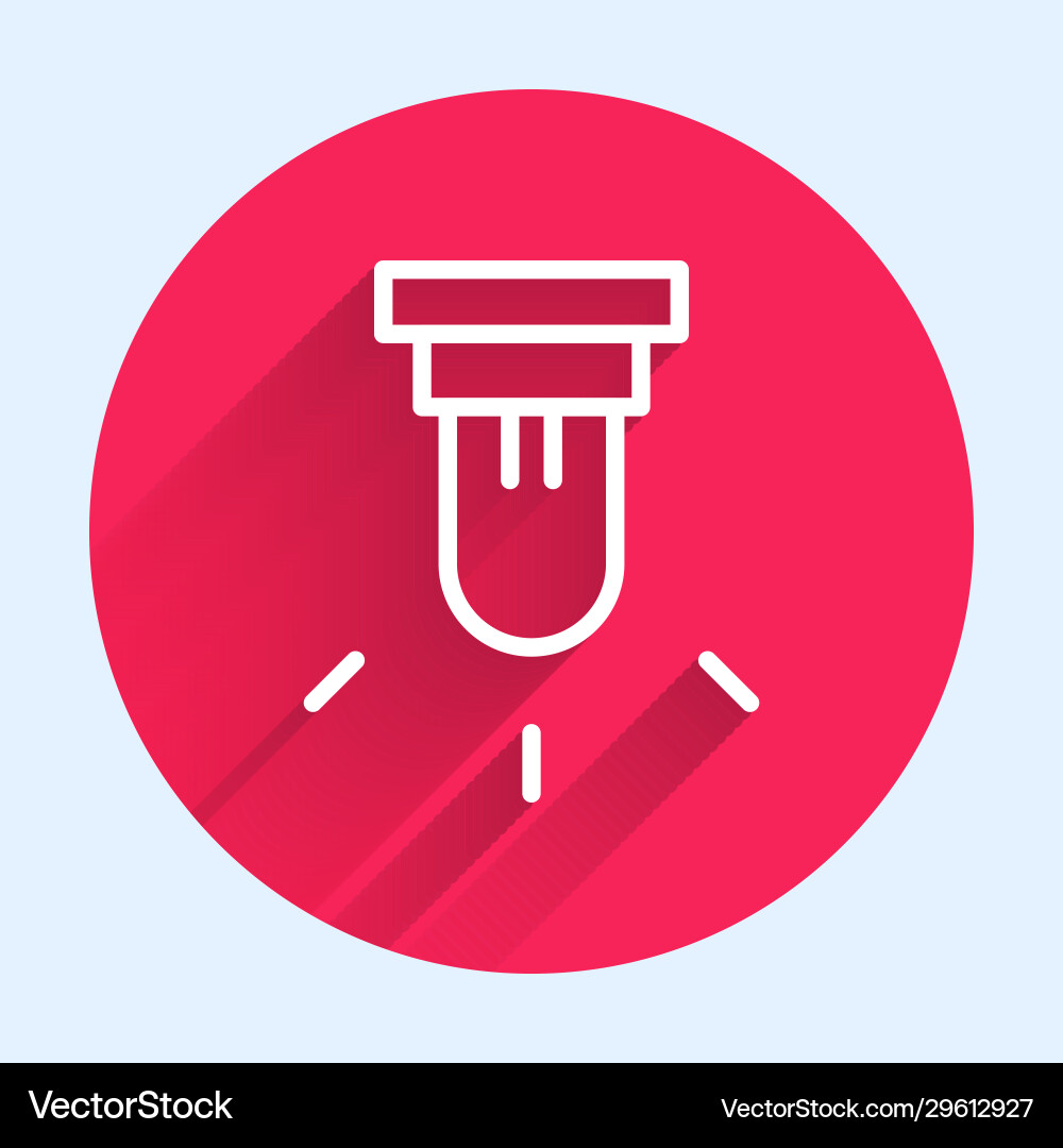 White line motion sensor icon isolated with long White line motion sensor icon isolated with long Vector Image