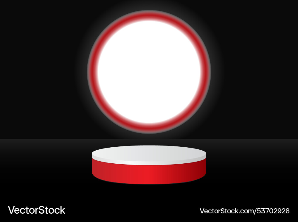 Abstract 3d black and red podium background Abstract 3d black and red podium background vector image